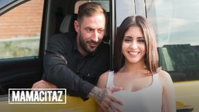 Spanish Babe Aisha Wild Outdoor Sex with Taxi Driver