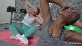 Fitness Rooms - Interracial Lesbians Sweaty Gym Intercourse 1 - Lola Marie