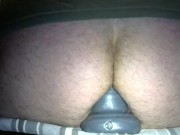 My Ass Filled With A Doc Johnson Shell Shock Butt Plug