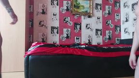 Mistress Anita and Faith facesitting in yellow panty and beating