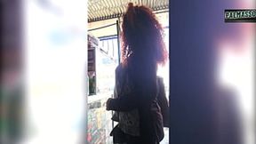 Mature MILF with curly hair is caught in a warehouse, she agrees to let him break her ass until her stomach hurts in exchange for paying her debts