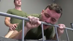 Activeduty: Hairy Mark McKenzie cumshot anal fucking