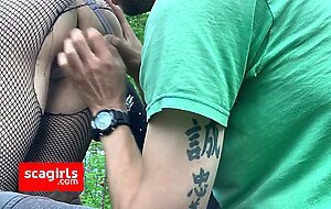 fucking faery with fishnets in the forest