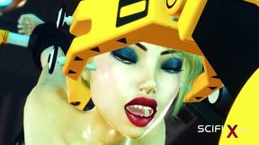 Car Toon - Sci-fi Bdsm Cuffed And Fucked. A Sexy Young Hottie And Shemale Android In The Lab