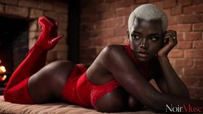 i left crimson finger marks on this dark nympho s juicy thighs while my huge cock slammed into her balls deep [ai]