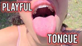 Outdoor playful tongue