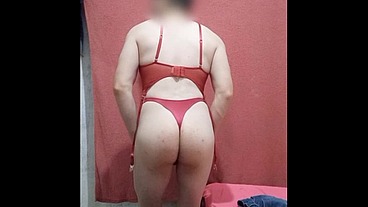 Conjunto de lingerie sexy e short jeans