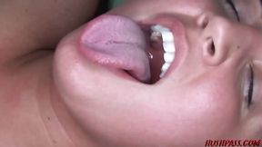 Young brunette slut Kaycee Dean gets fucked by two guys