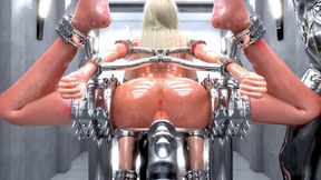 Blonde Slave in Metal Bondage - 3D BDSM Fetish Comic