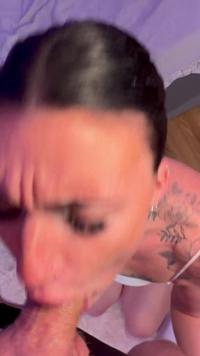 Smoking Sloppy POV Deepthroat with Spit Bubbles & Countdown Finish