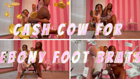 Cash Cow For Ebony Foot Brats- Ebony Femdom Goddess Rosie Reed And Tierra Doll Financial Domination Foot Fetish Brat Worship