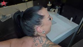 During a Break in Filming. Spontaneously Fucked in the Bathroom