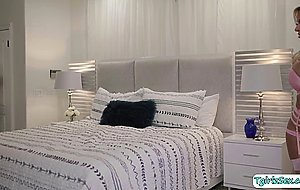 Brunette transsexual Brittney Kade blowjobs guys cock in 69