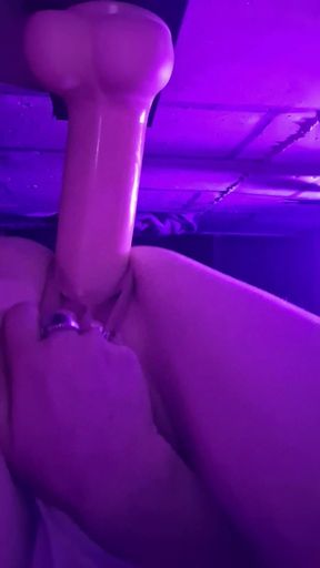 Riding my 13 inch dildo