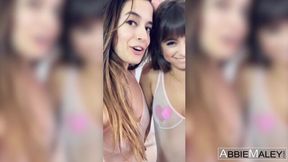 Sweethearts Abbie Maley and Riley Reid enjoy foot fetish