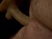 Chav lad with a dildo