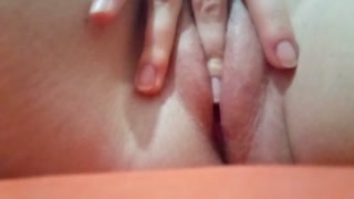 with fingers inside tight pussy