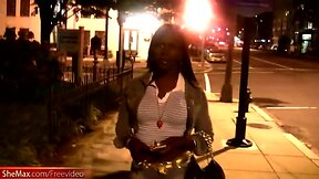 Ebony Beauty`s Steamy Solo: Lingerie, Boots, & Monstercock Jerk-Off!