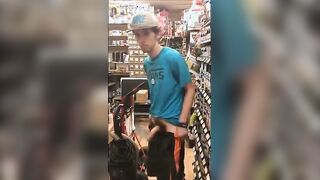 Watch this young dude guide his big tool to the right place