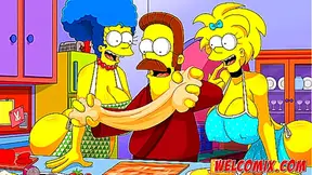 Flanidis Rides Simptoon Cuties Hard After Spicy Pizza Night Fun