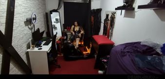 Latex Mistress Drives Gimp to Devour Her Dripping Pussy