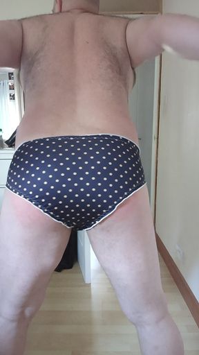 Just a Quick Video of Me Trying on a Few of My Wife's Panties