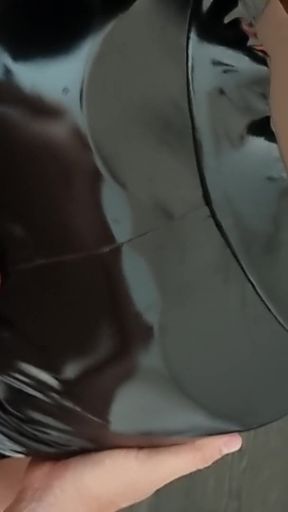 Shiny Latex Ass Humping and Leather Shorts Banged