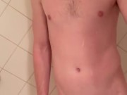 Cody Baker masturbating in the Shower