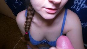 give me cum on my tiny tits!