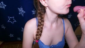 give me cum on my tiny tits!