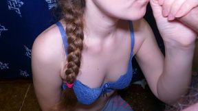 give me cum on my tiny tits!