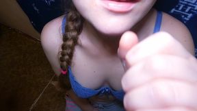 give me cum on my tiny tits!