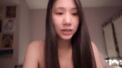 Asian beauty moans for her man in soft solo ASMR