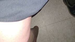 Pantyhose Foot Fetish Tease Crossdresser Adult Theater Arcade Booth