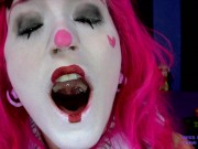 Clown Girl Belches in Your Face While Showing You the Inside of Her Mouth