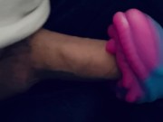 Slow jus the tip alien pussy penetration