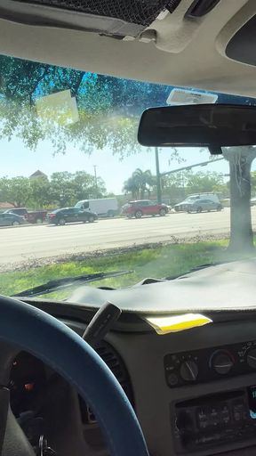 Horny And Jerking Off Along Side A busy Road.