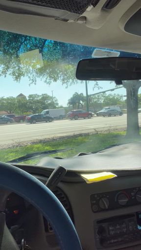 Horny And Jerking Off Along Side A busy Road.