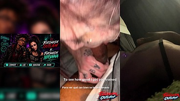 Tattoo slut gives the sloppiest throat