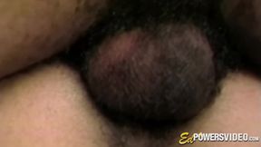 Hairy Latina Brandi takes a big cock in her pussy and mouth