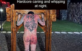 Hardcore Beating and Caning at Night by Two Merciless Dommes