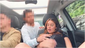 My Dumb Ass Friend Didn't Notice Me Fucking His Girl While He Drives