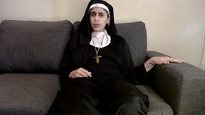 Nasty Nun Gaping Her Pussy