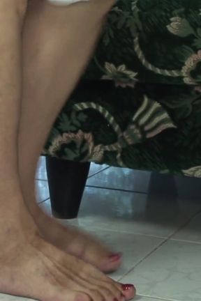 Grandmas hairy pussy needs a dildo