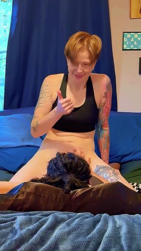 Horny Dyke Lesbian Rides Studs Strap - Ten Minutes of Intense Screaming Orgasms!