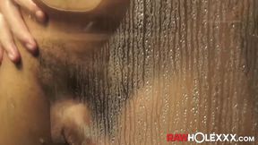 Tyler Slater and Angel Salvador -Censored- each others dick in steamy shower sesh