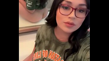 Horney Latina wife exposes her big booty in Texas