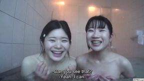 Raunchy amateur Japanese dykes' hedonistic all-girl orgy escapade