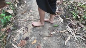 Ci Ci's outdoor feet at a national park