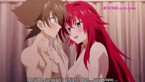 Big-titted Rias gives wet oral as Christmas reward after Issei catches her sneaking down the chimney ⋆ Parody ⋆ HS DxD